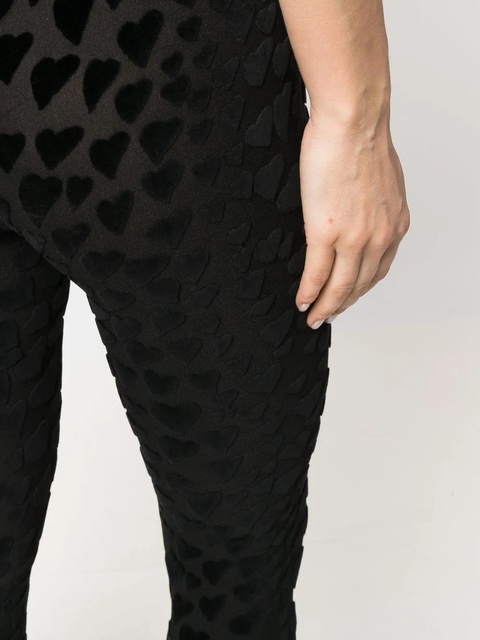 AMI Paris heart-embroidered high-waisted leggings - Black - zdjęcie produktu nr 2