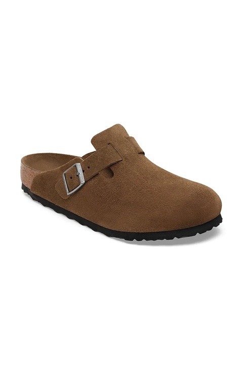 Birkenstock klapki zamszowe Boston kolor brązowy 1030814 - zdjęcie produktu nr 2