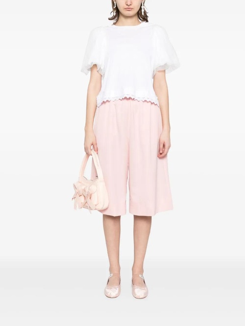 Simone Rocha wide-leg elasticated long shorts - Pink - zdjęcie produktu nr 2