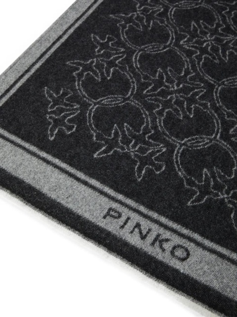 PINKO Love Birds wool poncho - Black - zdjęcie produktu nr 2