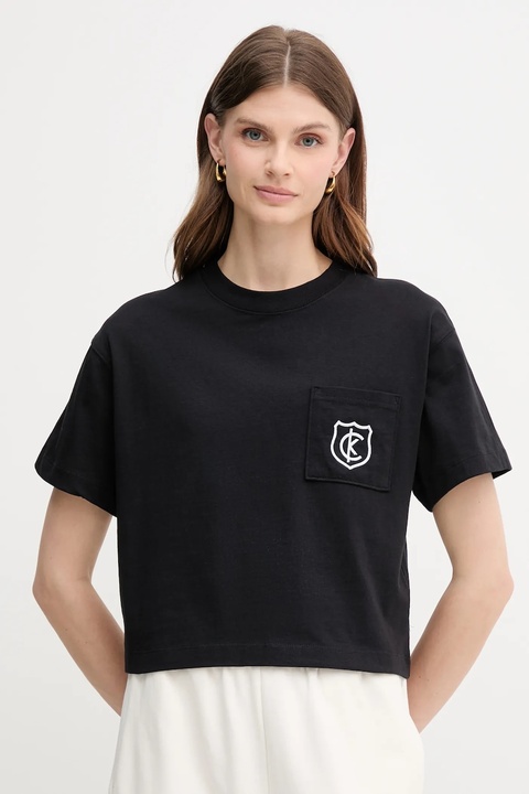 Calvin Klein Jeans t-shirt bawełniany damski kolor czarny LV047B847G - zdjęcie produktu nr 1
