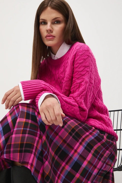 Medicine sweter damski kolor różowy - zdjęcie produktu nr 1