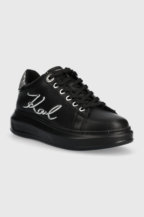 Karl Lagerfeld sneakersy skórzane KAPRI KL62510A kolor czarny - zdjęcie produktu nr 2