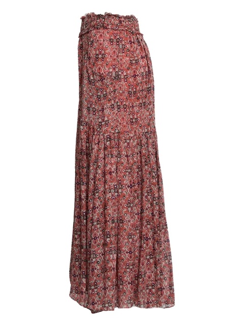 ISABEL MARANT Besma printed midi skirt - Red - zdjęcie produktu nr 2