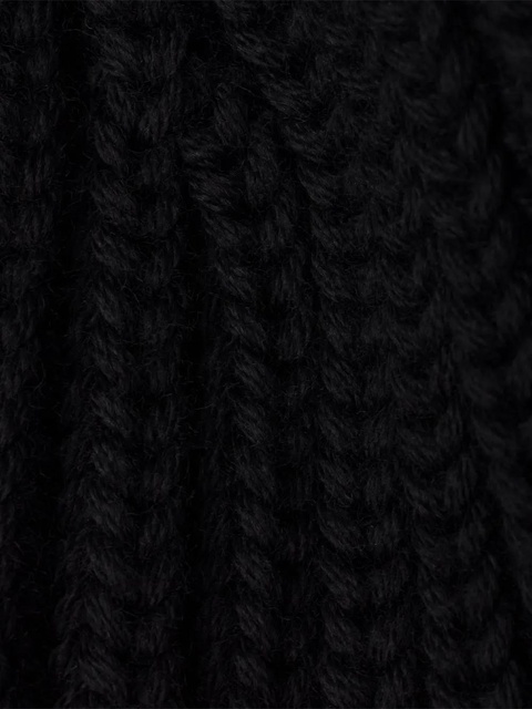 Prada triangle-logo knitted beanie hat - Black - zdjęcie produktu nr 2