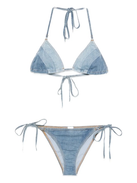 ZIMMERMANN denim patchwork bikini - Blue - zdjęcie produktu nr 2