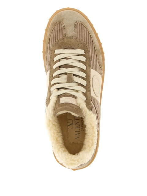 Valentino Garavani Upvillage ribbed-velvet sneakers - Brown - zdjęcie produktu nr 2