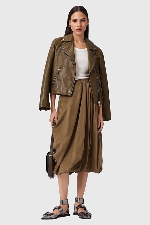 AllSaints kurtka skórzana DALBY BIKER damska kolor brązowy W099LB - zdjęcie produktu nr 2