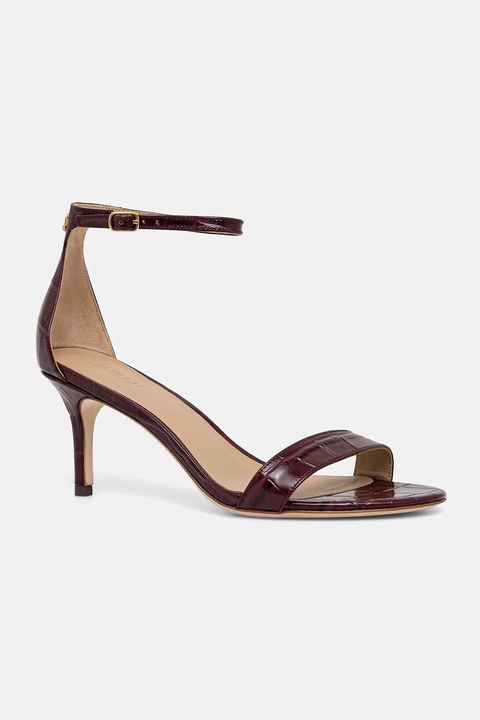 Lauren Ralph Lauren szpilki skórzane Allie Mid kolor czerwony 802P04399001 - zdjęcie produktu nr 1