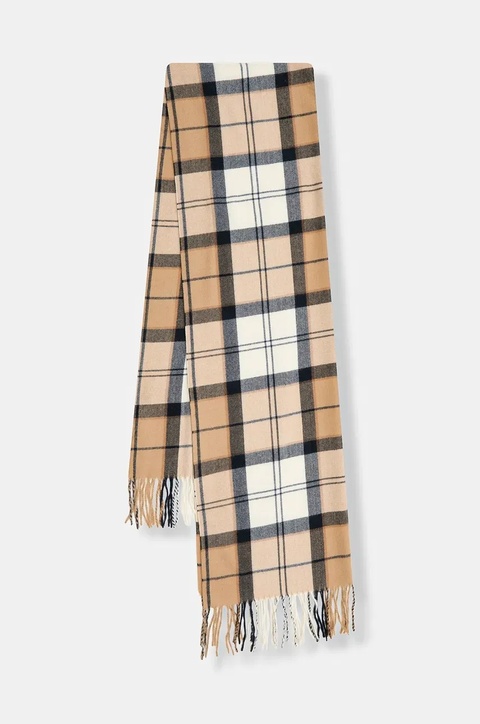 Barbour szalik damski kolor brązowy wzorzysty LSC0426 - zdjęcie produktu nr 1