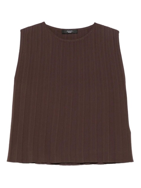 Weekend Max Mara pleated sleeveless top - Brown - zdjęcie produktu nr 1