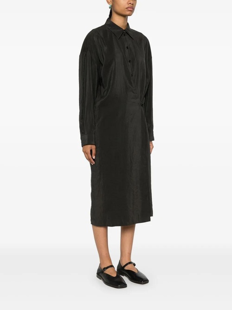 LEMAIRE twisted straight-collar dress - Black - zdjęcie produktu nr 2
