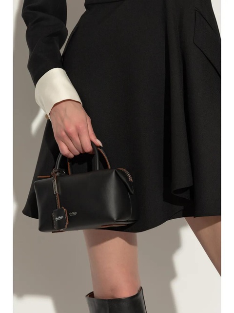 Max Mara logo-print leather tote bag - Black - zdjęcie produktu nr 2