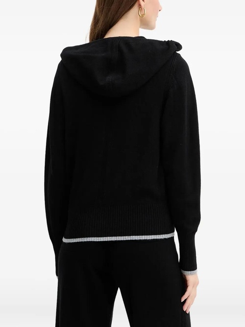 PINKO hooded ribbed knitwear - Black - zdjęcie produktu nr 2