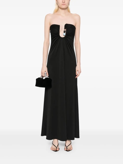 Christopher Esber Helix crystal ribbed strapless dress - Black - zdjęcie produktu nr 2