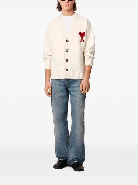 AMI Paris Ami De Coeur wool cardigan - Neutrals - zdjęcie produktu nr 2