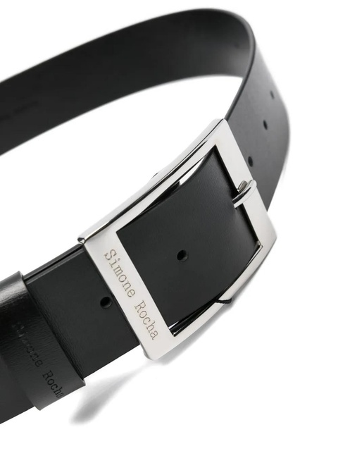 Simone Rocha chain-pearl embellished belt - Black - zdjęcie produktu nr 1