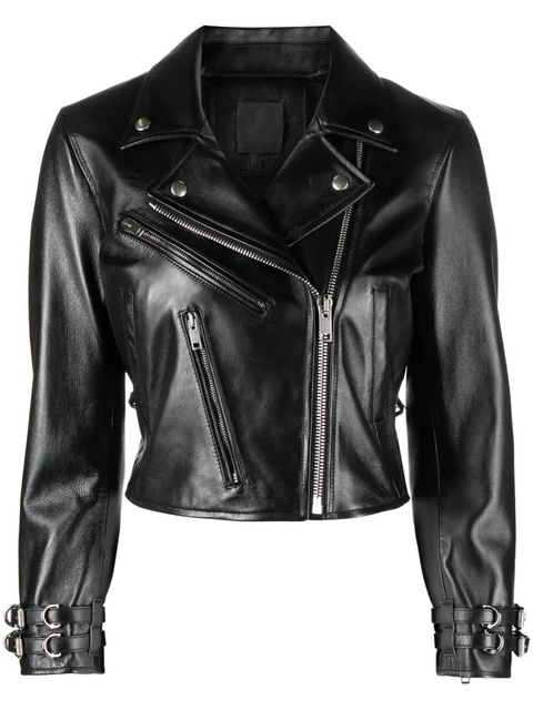Givenchy leather cropped jacket - Black - zdjęcie produktu nr 1