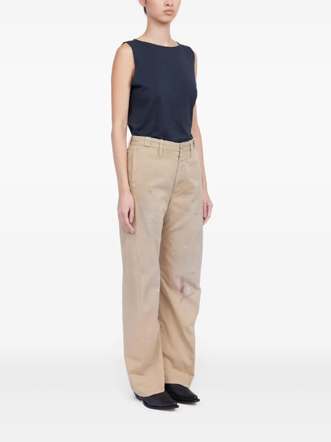 MM6 Maison Margiela paint-splatter trousers - Neutrals - zdjęcie produktu nr 2