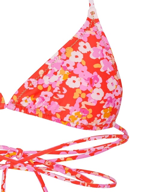 ROTATE BIRGER CHRISTENSEN x Reina Olga flower-print wrap bikini - Red - zdjęcie produktu nr 2