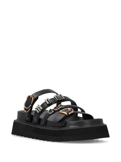 PINKO multi-straps leather sandals - Black - zdjęcie produktu nr 2