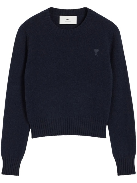 AMI Paris Ami de Coeur cashmere-blend jumper - Blue - zdjęcie produktu nr 1