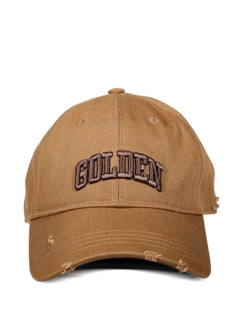 Golden Goose logo-embroidered distressed cap - Neutrals - zdjęcie produktu nr 1