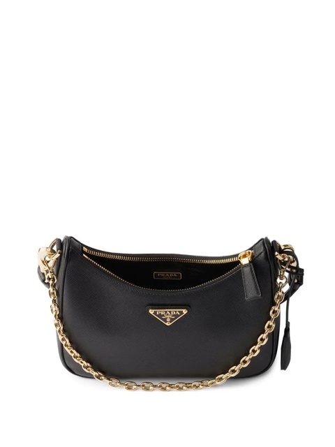 Prada leather shoulder bag - Black - zdjęcie produktu nr 2