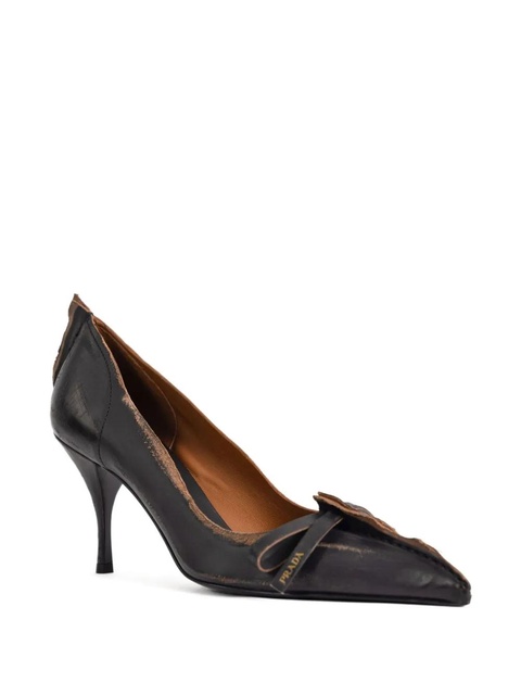 Prada 85mm ribbon-detail pumps - Black - zdjęcie produktu nr 2
