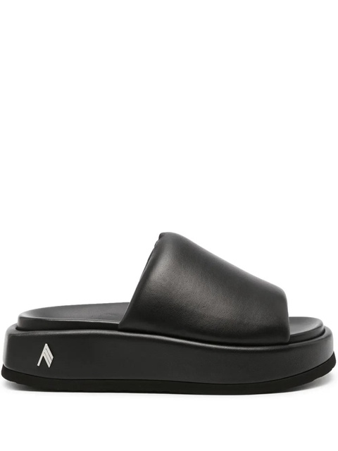 The Attico Mia platform leather slides - Black - zdjęcie produktu nr 1