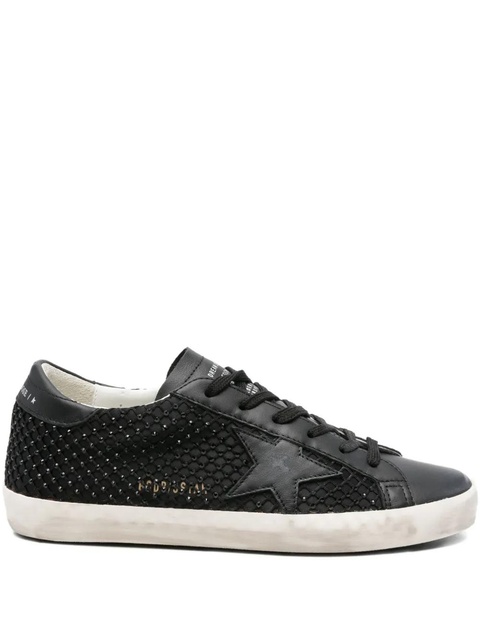 Golden Goose Super-Star beaded leather trainers - Black - zdjęcie produktu nr 1