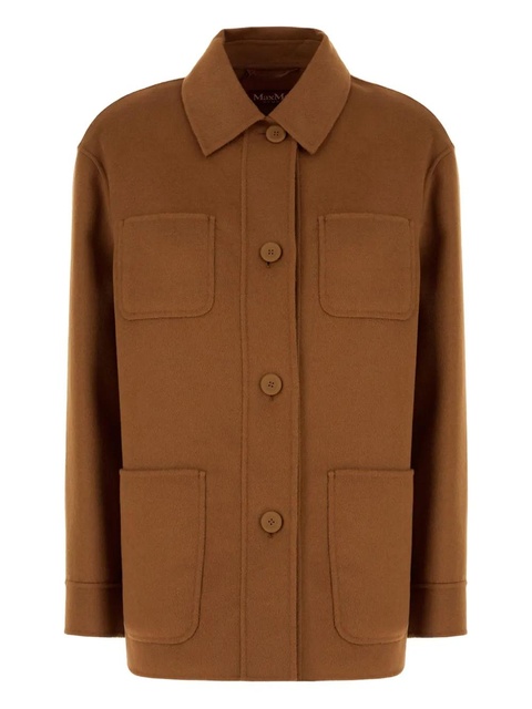 Max Mara button-fastening patch-pocket jacket - Brown - zdjęcie produktu nr 1