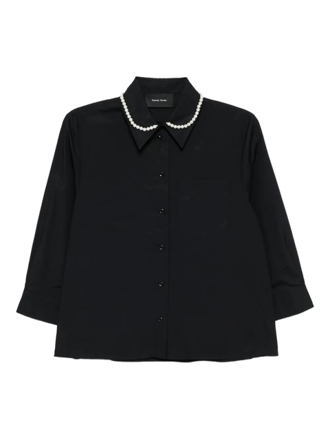 Simone Rocha pearl-chain cotton shirt - Black - zdjęcie produktu nr 1