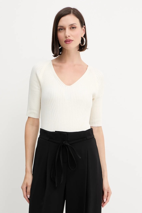 BOSS sweter damski kolor beżowy lekki 50542881 - zdjęcie produktu nr 1