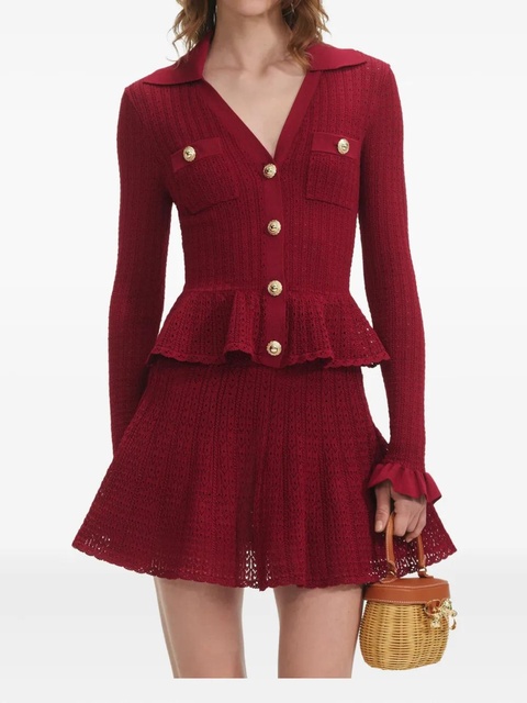 Self-Portrait knitted dress - Red - zdjęcie produktu nr 1