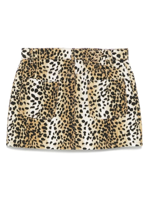 Blumarine leopard-print mini skirt - Black - zdjęcie produktu nr 2