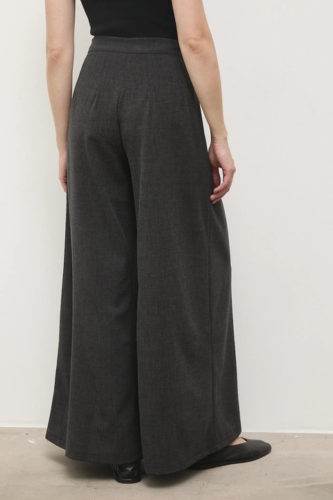 Answear.LAB spodnie damskie kolor szary szerokie high waist - zdjęcie produktu nr 2