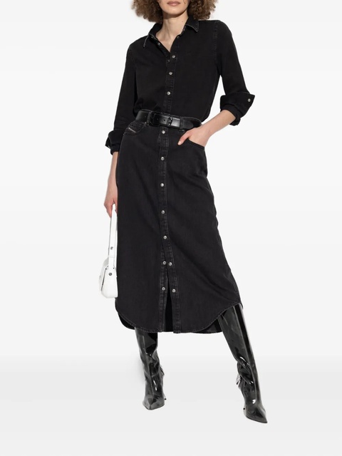 Diesel De-Ard-Long button midi skirt - Black - zdjęcie produktu nr 1