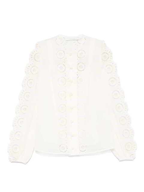 ZIMMERMANN Lucky embroidered blouse - Neutrals - zdjęcie produktu nr 1