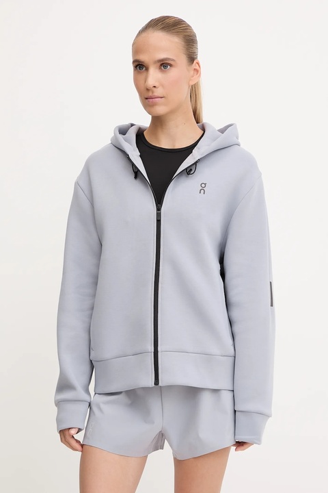 On bluza Focus Tech damska kolor fioletowy z kapturem gładka 1WF30370174 - zdjęcie produktu nr 1