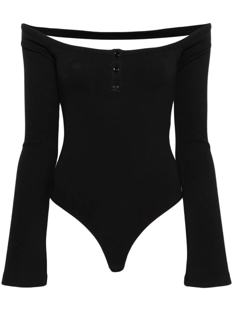 Courrèges Hyperbole 90's cold-shoulder bodysuit - Black - zdjęcie produktu nr 1
