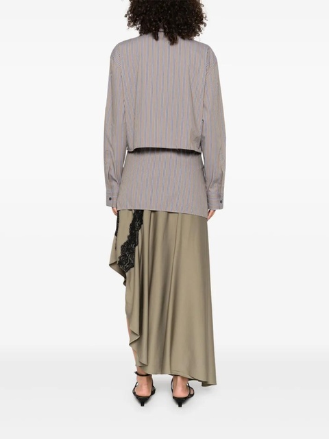 Christopher Esber striped belted shirt - Green - zdjęcie produktu nr 2