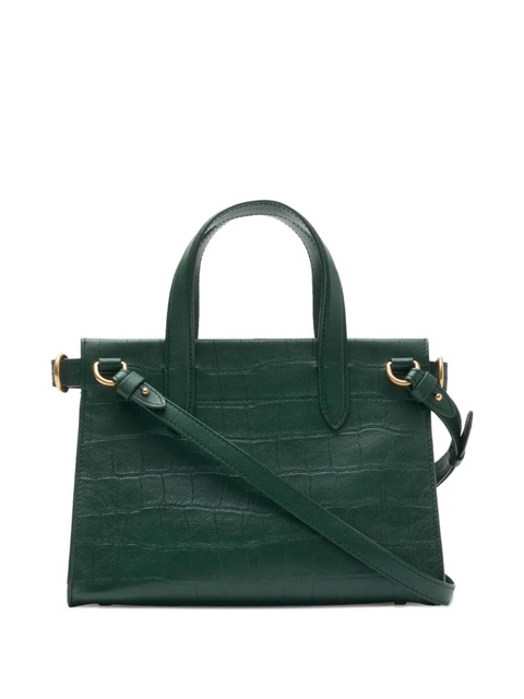 Burberry mini Cotswolds crocodile-effect tote bag - Green - zdjęcie produktu nr 2