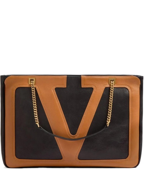 Valentino Garavani medium Viva Superstar leather tote bag - Black - zdjęcie produktu nr 1
