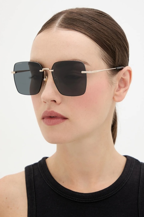 Gucci okulary przeciwsłoneczne damskie kolor złoty GG1955SA - zdjęcie produktu nr 1