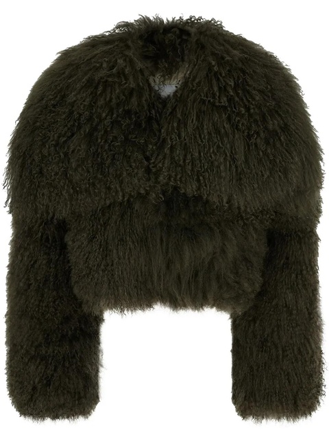 The Attico Cropped Shearling jacket - Green - zdjęcie produktu nr 1