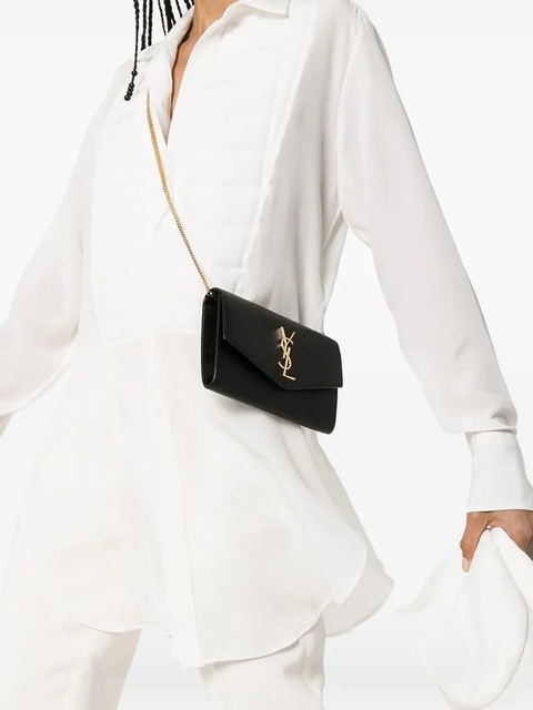 Saint Laurent Cassandre-plaque mini bag - Black - zdjęcie produktu nr 1