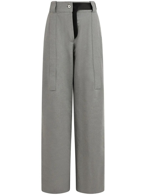 Ferragamo canvas palazzo trousers - Grey - zdjęcie produktu nr 1