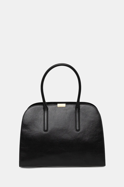 Tommy Hilfiger torebka skórzana kolor czarny AW0AW18206 - zdjęcie produktu nr 1