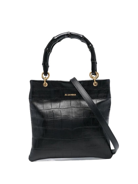 Jil Sander crocodile-effect crossbody bag - Black - zdjęcie produktu nr 1